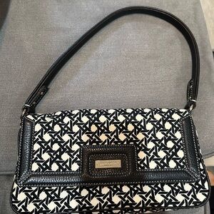 Kate Spade Black and White Geometric Shoulder Bag